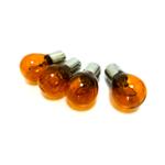 KIT 4 PEZZI - LAMPADA 12V 21W BA15S - PER FRECCE COLORE ARANCIO