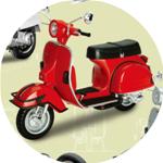 MODELLINO 1:12 VESPA PX - VERNICIATA ROSSA