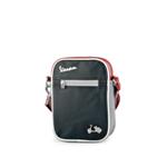 BORSELLO -VESPA- 18x23x5,5 cm - NERO CON CINGHIA ROSSA