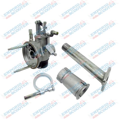 DELLORTO SHBC 19 CARBURETOR KIT WITH INTAKE MANIFOLD FOR APE 50 WITHOUT OIL MIXER