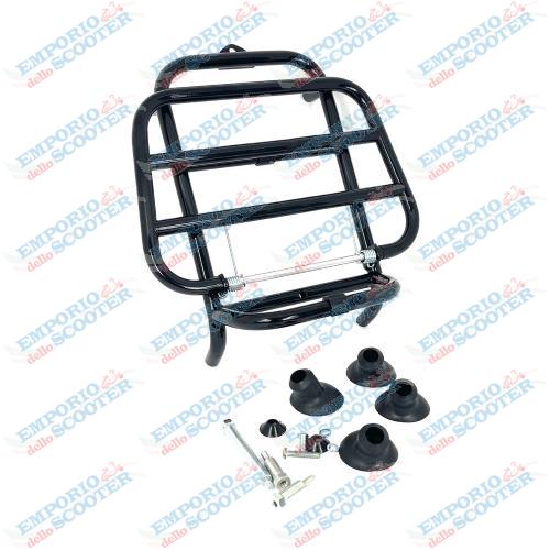 PORTE-BAGAGES AVANT POUR VESPA SCOOTER GTS HPE - STYLE ORIGINE - NOIR BRILLANT