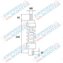 COPPIA AMMORTIZZATORI POSTERIORE REGOLABILE POLINI VESPA GT GTL GTV GTS