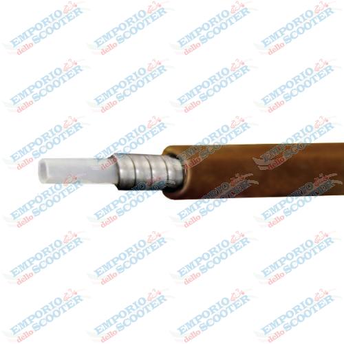 Rotolo guaina freno a filo piatto con inserto in PVC - marrone, 50 m