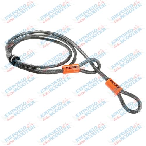 Cable de doble bucle KRYPTOFLEX - 5 x 760 mm, plata naranja