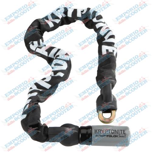 Candado cadena integrada KRYPTOLOK SERIES 2 - 120 cm, negro plata