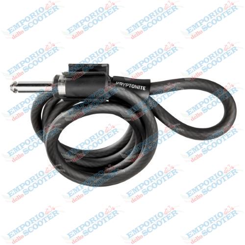 Cable espiral PLUG-IN con anillo de seguridad - negro
