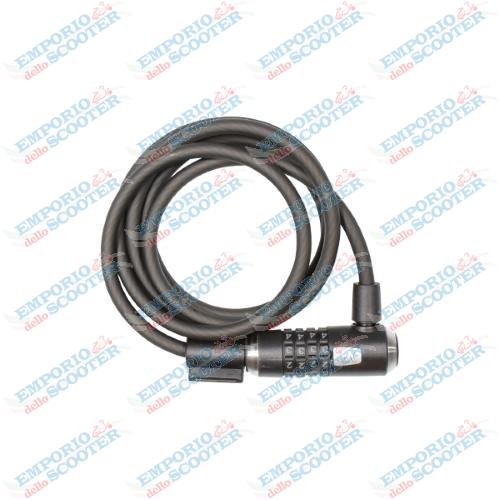 CÃ¢ble antivol spiralÃ© KRYPTOFLEX 1018 COMBO - noir