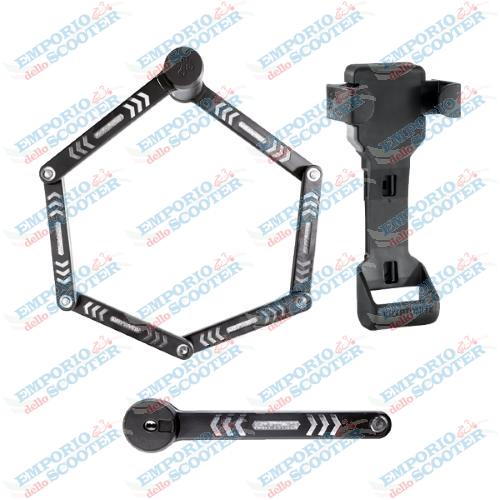 Antivol pliable KRYPTOLOCK 610 S - Noir argent