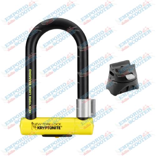 U-Lock NEW YORK DIAMOND STANDARD with Flex-Frame bracket - Black yellow