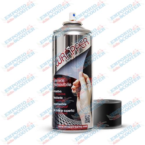 Bomboletta vernice rimovibile Wrapper Nero Opaco Metallizato 400ml