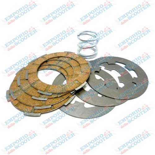 KIT DISCHI FRIZIONE 7 pz. CON MOLLA VESPA 50 - 90 - 125 ET3 - PRIMAVERA