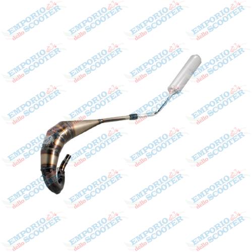 IRON PIPE HAND WELDED EXHAUST SYSTEM WITH INOX AND ALU SHORTY SILENCER FOR YAMAHA DT 50 07-13