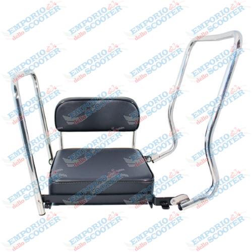 FOLDING REAR SEAT PIAGGIO VESPA 125-150CC BLACK 60S-70S-80S