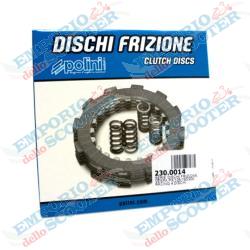 KIT DISCHI FRIZIONE POLINI 7 pz. CON MOLLE - VESPA 200 - GS160 - SS180 - 125 T5