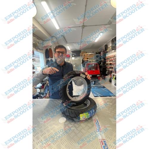 COPPIA CERCHIO TUBELESS INTERO - CON MICHELIN S1 90/90-10 - GRIGIO