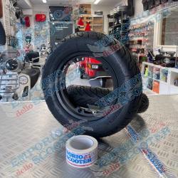 COPPIA CERCHIO TUBELESS INTERO - CON MICHELIN CITY GRIP 3.50-10 RUOTA DA 10 - NERO