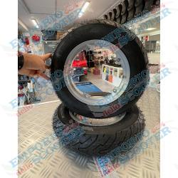 COPPIA CERCHIO TUBELESS INTERO - CON PIRELLI ANGEL 3.00-10 RUOTA DA 10 - GRIGIO