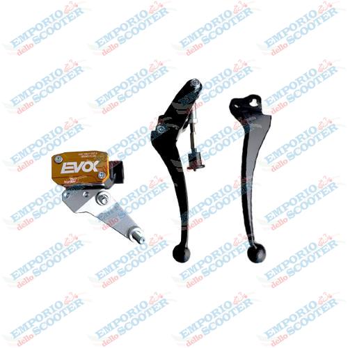 BRAKE MASTER CYLINDER EVOK IRON BRAKE P11 FOR VESPA 50 SPECIAL - BLACK & ORANGE