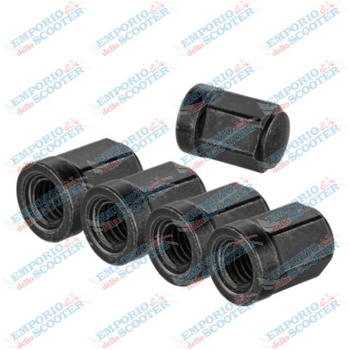 KIT 5 DADI NERI CIECHI PER CERCHIO TIPO TUBELESS