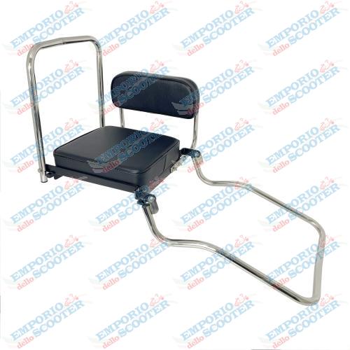 FOLDING REAR SEAT PIAGGIO VESPA 125-150CC BLACK 60S-70S-80S