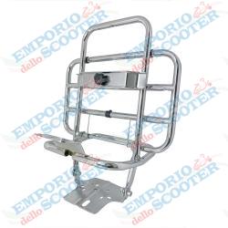 REAR LUGGAGE RACK WITH SPARE WHEEL HOLDER - CHROME - VESPA 50, PRIMAVERA, ET3