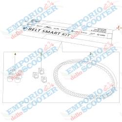 KIT USURA E MANUTENZIONE TRASMISSIONE VESPA GTS 300 HPE 2020-2022
