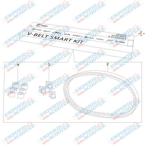 KIT USURA E MANUTENZIONE TRASMISSIONE VESPA GTS 300 HPE 2020-2022