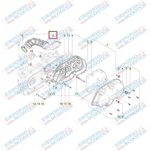 CORNETTO ASPIRAZIONE VESPA GTS 310 - GTV 310 (MANICOTTO)