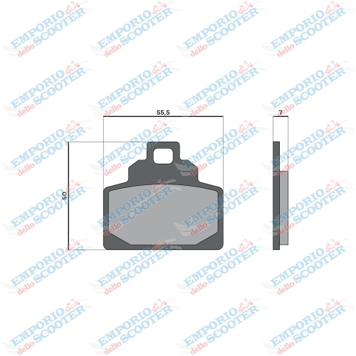 PASTIGLIE FRENO BRAKE PADS MALOSSI - POSTERIORE VESPA GTS 125 310 (DAL 2022)
