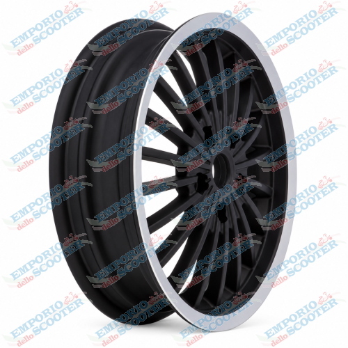 CERCHIO NERO BORDO LUCIDO VESPA GTS