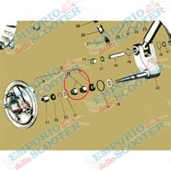 CAGE A' ROULEAUX AXE ROUE VESPA PX 1ère SERIE - 18x24x12mm