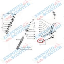 JUNTA SOBRE EJE HORQUILLA PX ARCO IRIS - PK - T5 - COSA (EJE DE 20)