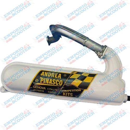 PINASCO WHITE '79 EXHAUST WITH RESONATOR FOR VESPA 50