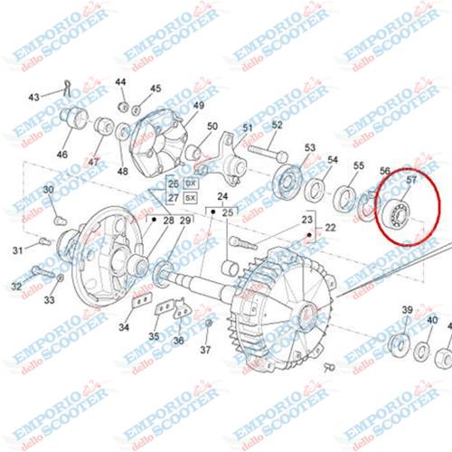 CUSCINETTO SKF 62/22-2 RS1 (22X50X14) APE CAR - TM - MAX - P - MPV - SCOOTER VARI