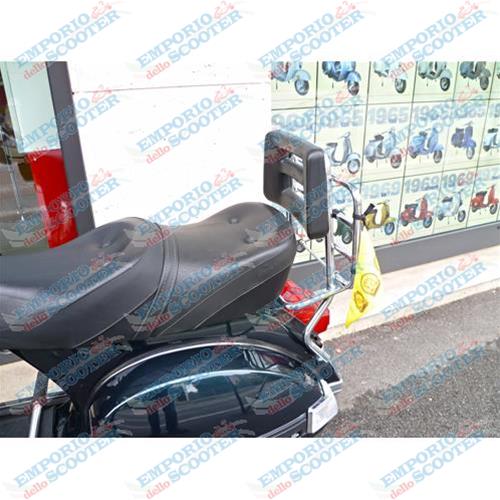 CHROME LUGGAGE CARRIER WITH BACKREST - VERY SOLID - VESPA PX (1978-2010)