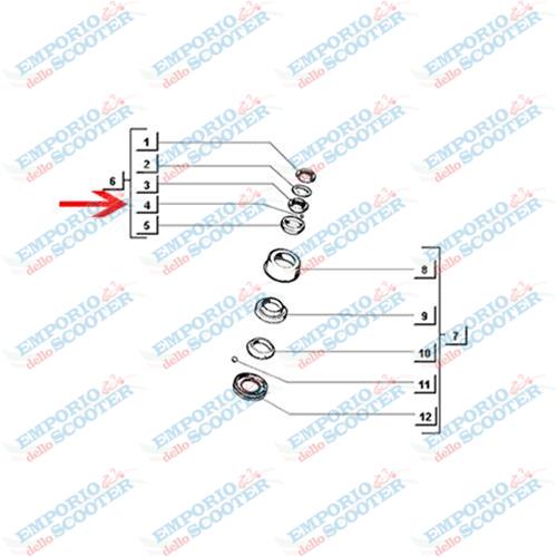 BILLE SUR CALOTTE DIRECTION - PARTIE SUPERIEURE - APE 50
