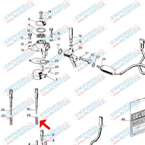 MUELLE PARA TORNILLO DE REGULACIÓN DEL RALENTÍ – VESPA 125–150–180–200 – COSA – T5