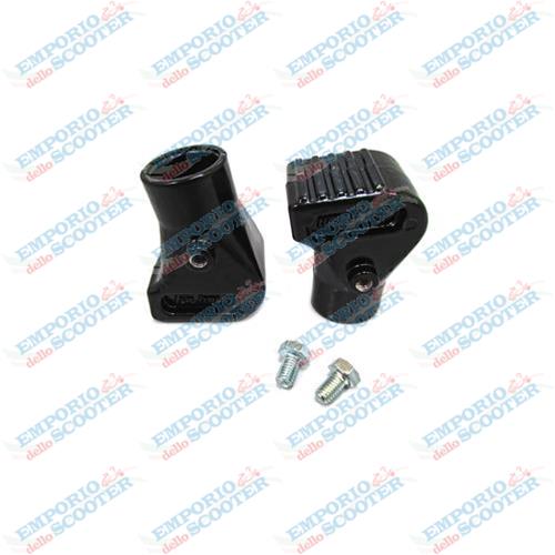 Coppia Piedini Scarpette In Alluminio Nero Per Vespa PK 50, 125, XL, S, FL, HP - Foto 3