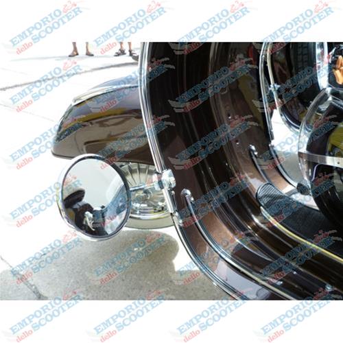 HOMOLOGATED ROUND LEG SHIELD MIRROR - UNIVERSAL FOR VESPA