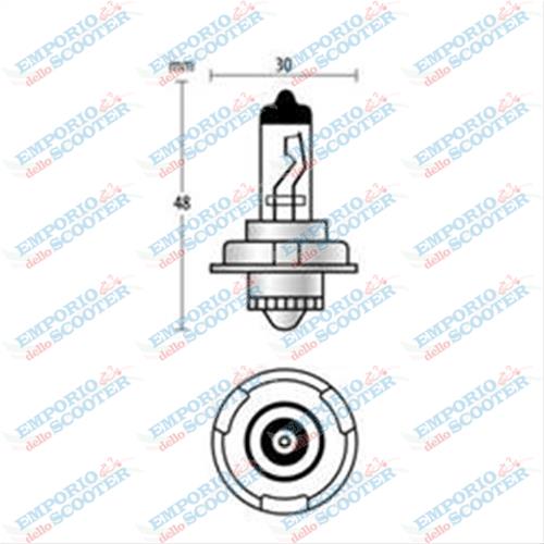 ** ABOLITA ** LAMPADINA 12V 15W ALOGENA FARO ANTERIORE VESPA PK (P26S) 