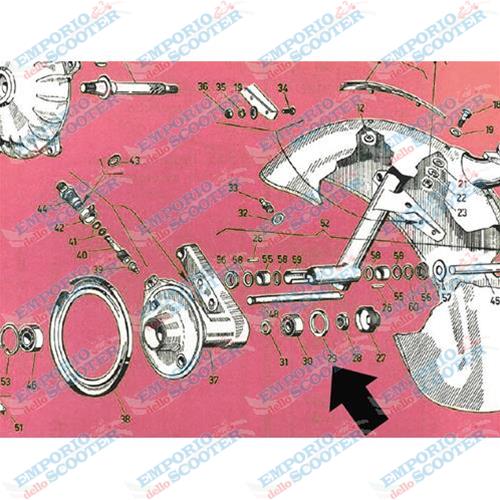 SPACER FRONT AXLE VESPA