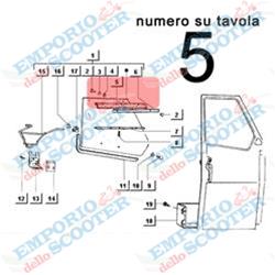 PROFILATO CERNIERA SU FINESTRINO VETRO APE 50