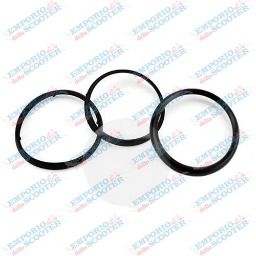 GLASS KIT + BLACK SPEEDOMETER FRAME + GASKET VESPA PX (TILL 1982)