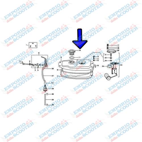 BOUCHON DE RÉSERVOIR D'ESSENCE LML STAR 200 4 TEMPS