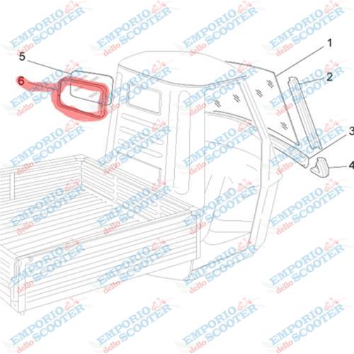 GUARNIZIONE LUNOTTO VETRO POSTERIORE APE 50