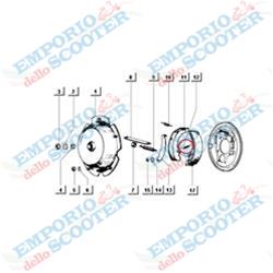 MUELLE ZAPATAS FRENO TRASERO APE 50