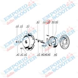 REAR BRAKE SHOES SPRING APE 50