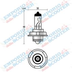 ** ABOLITA ** LAMPADINA 12V 15W ALOGENA FARO ANTERIORE VESPA PK (P26S) 