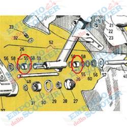 PAIRE DE CAGES A' ROULEAUX AXE ROUE AVANT