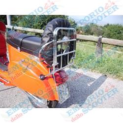 PORTAPACCHI POSTERIORE CROMATO CON PORTARUOTA DI SCORTA